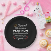 7th 結婚s anniversary I - Copper おもしろい Couple ペーパープレート (パーティー)