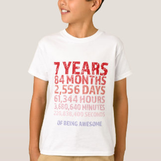 7th 84か月誕生日デザインティーfor kid tシャツ