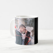 7th anniversary black onyxハートカスタム写真 コーヒーマグカップ (正面左)