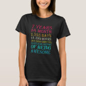 7th Birthday 7th Birthday Quotes 7 Year Old Birthd Tシャツ (正面)