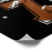 7th Birthday Boy Football Themed Party 7 Year Old  ポスター (角)