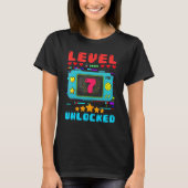 7th Birthday Boy Level 7 Unlocked Video Gamer Birt Tシャツ (正面)