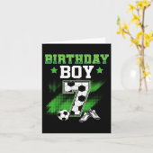 7th Birthday Boy Soccer 7 Year Old Sport 7yr Boys  カード (黄色い花)