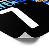 7th Birthday Cricket Player  ポスター (角)