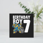 7th Birthday Dabbing Motocross Bike 7 Years Old 招待状 (スタンド正面)