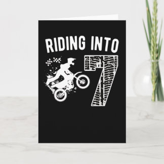 7th Birthday Gift Dirt Bike 7 Years Old Motocross カード