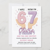 7th Birthday Girl Invitation 招待状 (正面)