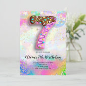 7th Birthday Girls Invitation 招待状 (スタンド正面)