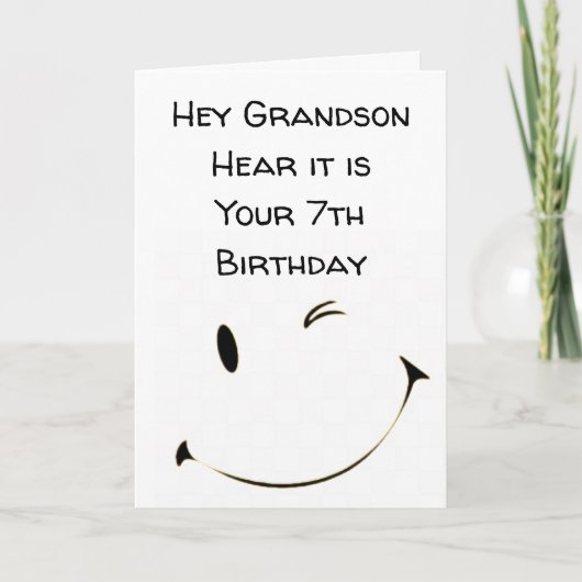 ***7th BIRTHDAY GRANDSON*** Card カード (正面)
