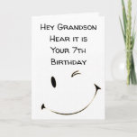 ***7th BIRTHDAY GRANDSON*** Card カード<br><div class="desc">HOPE THAT YOUR BIRTHDAY ****IS AS SPECIAL AS YOU ARE**** THANK YOU FOR STOPPING BY 1 OF MY 8 STORES AND REMEMBER YOU CAN CHANGE THE VERSE INSIDE AND OUT!!!!!</div>