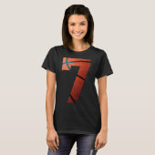 7th Birthday Partyバスケットボールプリント番号7ティー Tシャツ (正面フル)