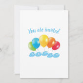 7th birthday photo collage number 7男の子 招待状 (裏面)