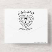 7th black onyxの周年記念RSVP結婚写真 オールインワン招待状 (裏面)