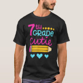 7th Grade Cutie First Day of School Back to School Tシャツ (正面)