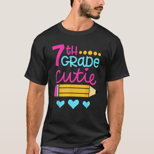 7th Grade Cutie First Day of School Back to School Tシャツ (正面)