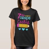 7th Grade Cutie First Day of School Back to School Tシャツ (正面)