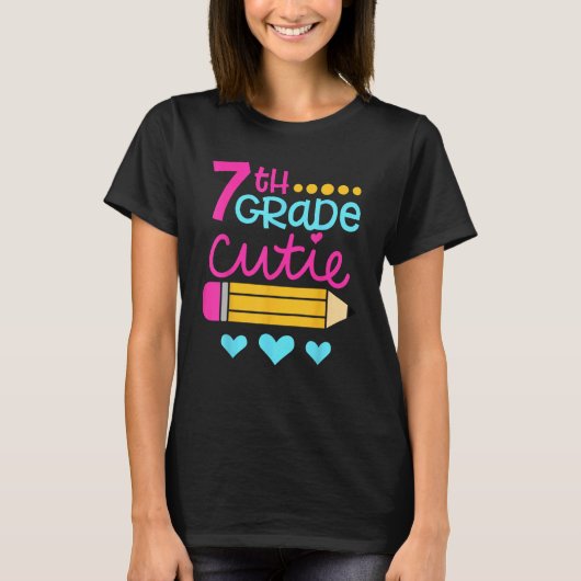 7th Grade Cutie First Day of School Back to School Tシャツ (正面)