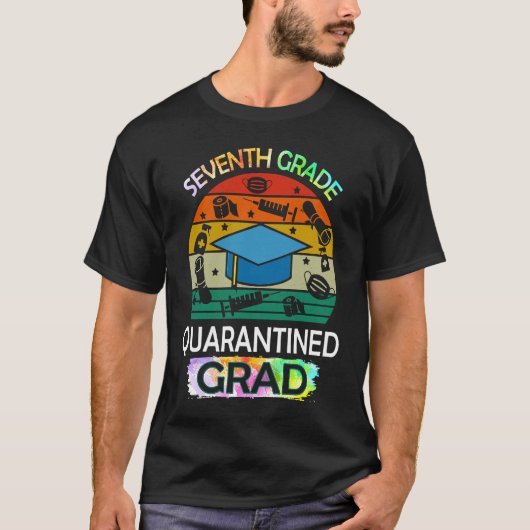 7th Grade Graduation Quarantine Senior 2021 Gradua Tシャツ (正面)
