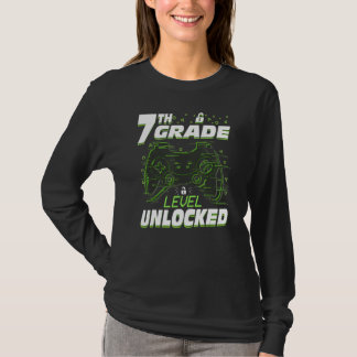 7th Grade Level Unlocked Back To School Video Game Tシャツ