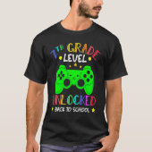 7th Grade Level Unlocked Video Game Back To School Tシャツ (正面)