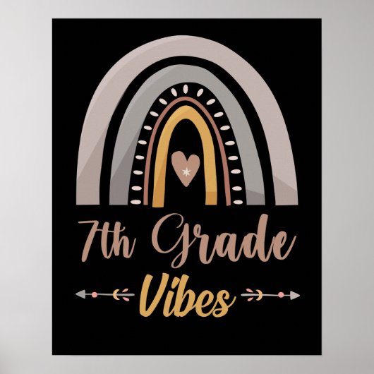 7th Grade Vibes Seventh Grade Back to School ポスター (正面)