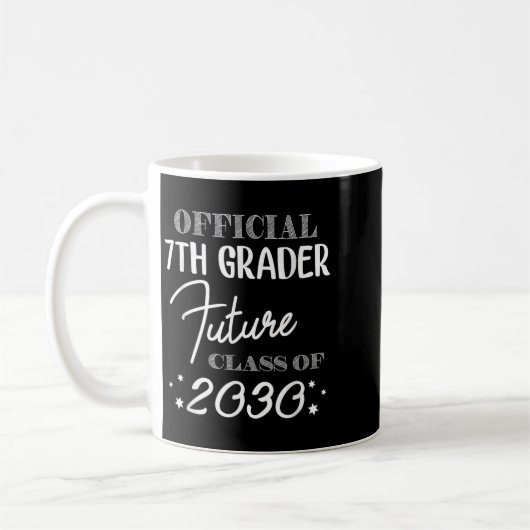 7th Grader Future Cl 2030 First Day 7th Grade コーヒーマグカップ (左)