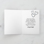 7th Wedding Anniversary Photo Balloon Black White カード (内部)