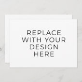 7x5インチカード(背面デザイン印刷) 招待状 (正面/裏面)