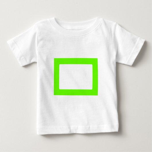 7X5カード（内側が丸いカード） Transp GreenLt ベビーTシャツ (正面)