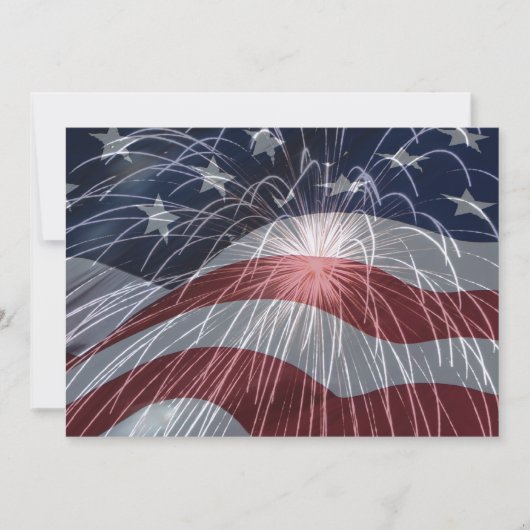7x5サイズの4th of Julyパーティー招待状 招待状 (正面)