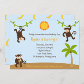 7x5招待状をまねている男の子 招待状 (正面/裏面)