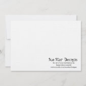 7x5 ブラックドレス ウェディング 招待状 (裏面)