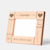 7x5 Grandpa Ever 最高の Grandkids名 レーザー彫刻フレーム (左)