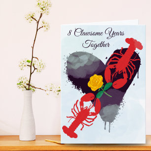 8おもしろい周年記念結婚ロブスターカードカップル カード