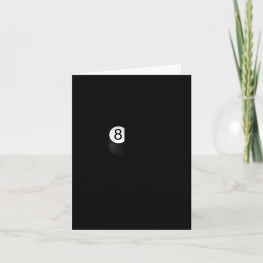 8おもしろいllプールプレーヤー用のビリヤード長袖 カード (正面)