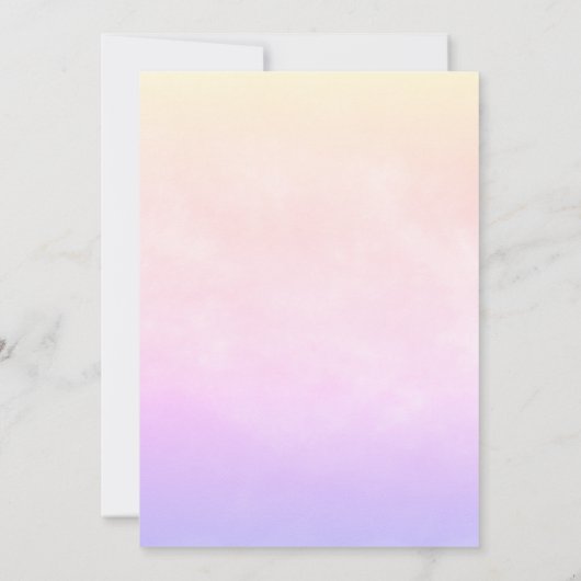 8かわいらし歳の一角獣誕生会 招待状 (裏面)