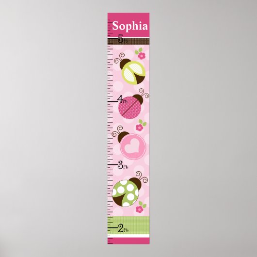 8かわいらしx 44の成長グラフ保ラディバグ付き ポスター (正面)