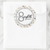 8か月のマイルストーンベビーのグラフとバルーン ラウンドシール (バッグ)