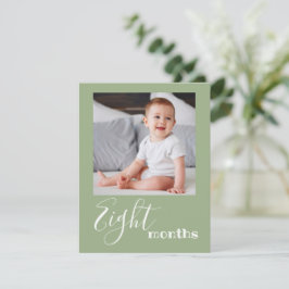 8か月フォト最初の誕生日バナーカード