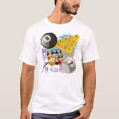 8つそして9つの球のビリヤード Tシャツ (正面)