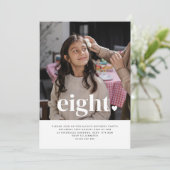 8つのハートフォトファースト誕生日招待状 招待状 (スタンド正面)