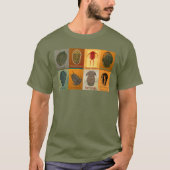 8つの三葉虫の化石 Tシャツ (正面)