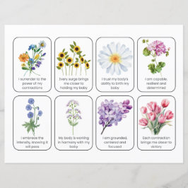 8つの出産確認を記載したカード