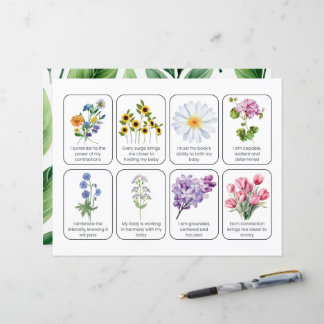 8つの出産確認を記載したカード