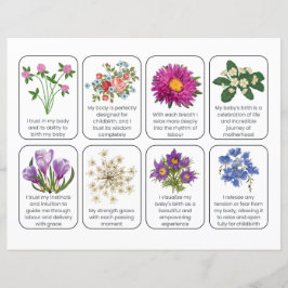 8つの出産確認を記載したカード