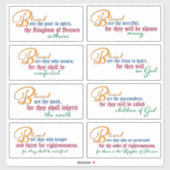 8つの北欧 – マタイ5:1-12 シール (シート)