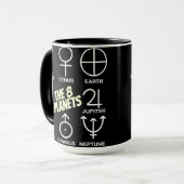 8つの惑星のシンボルチャート マグカップ (正面左)