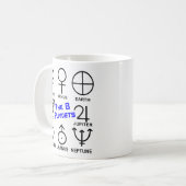 8つの惑星のシンボル マグカップ (正面左)