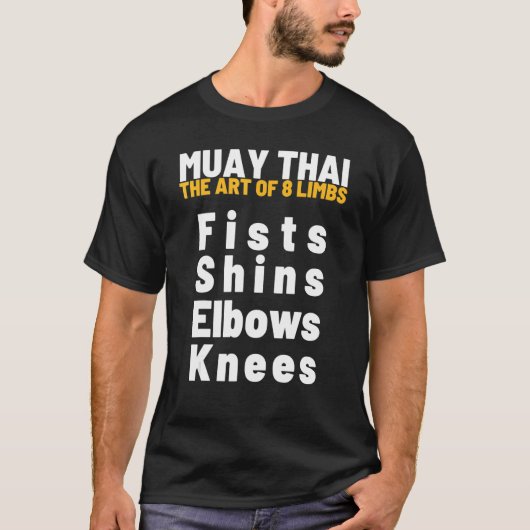 8つの手足ムエタイ武術ファイタージムのボクシンの Tシャツ (正面)