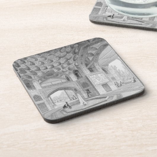 8つの楽園のパビリオン、イスファハンで、から コースター (左側)